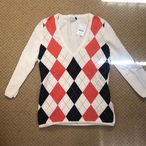 Jcrew NWT xs pullover argyle cardigan